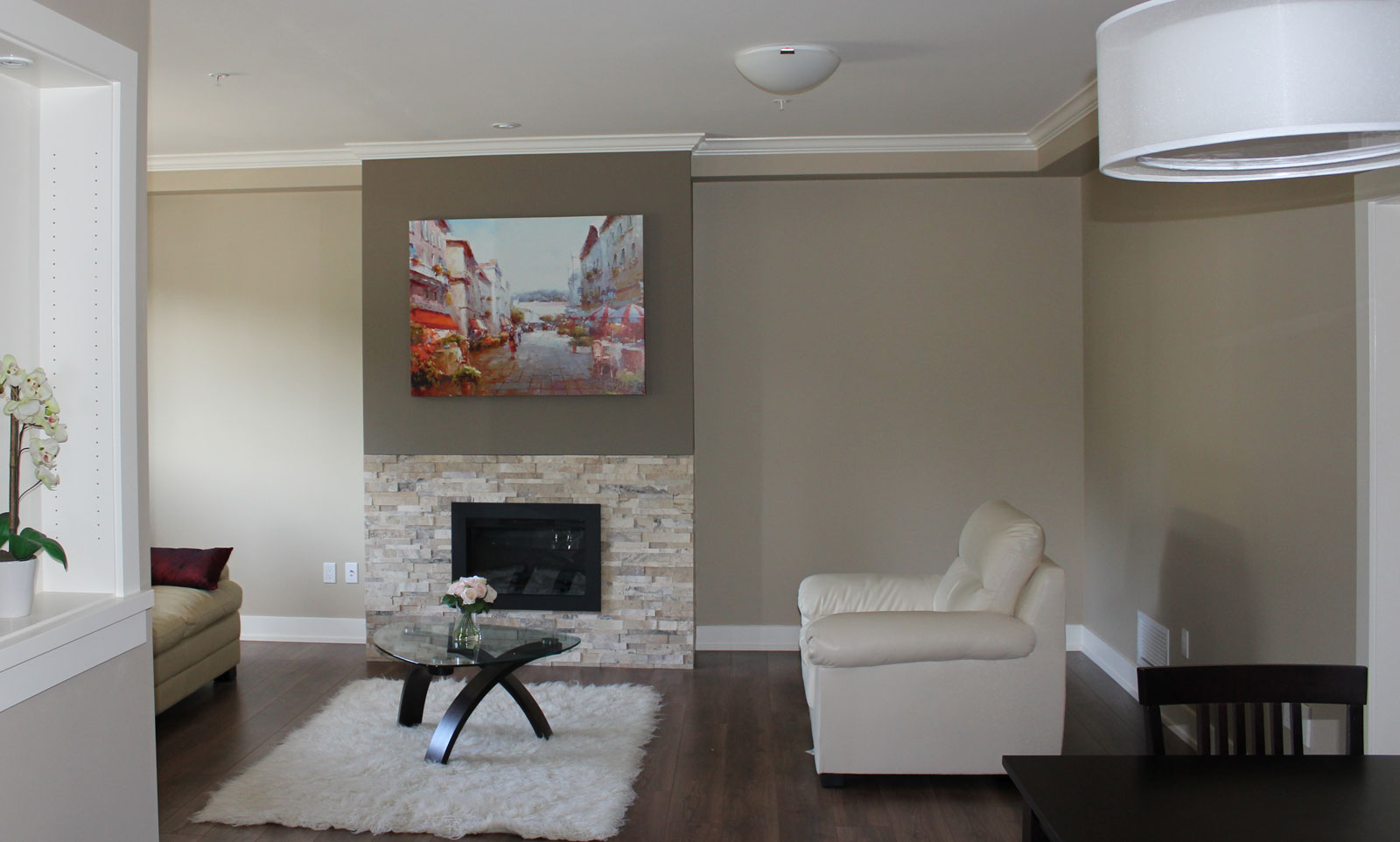 Clean and modern living room